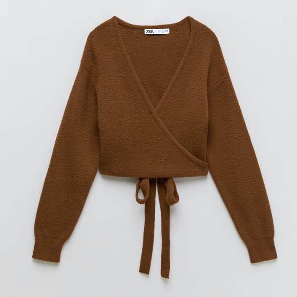Zara Knit Wrap Sweater - Picture 4 of 9